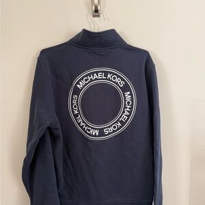 Michael Kors navy half zip up